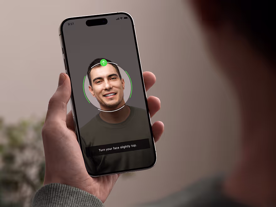Mobile self-enrollment flow for facial authentication on a student's phone